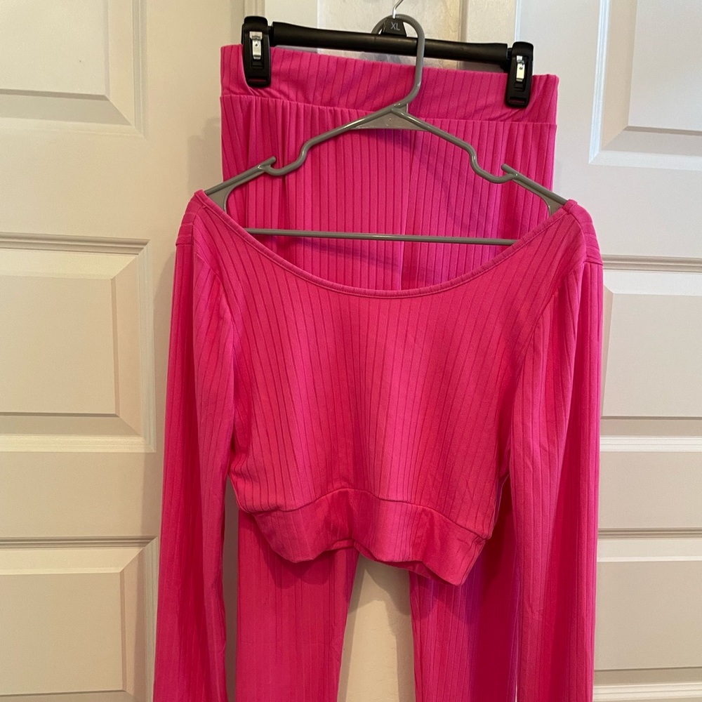 Bright pink long sleeve set
